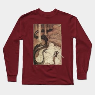 Battling the Dragon - John Bauer Long Sleeve T-Shirt